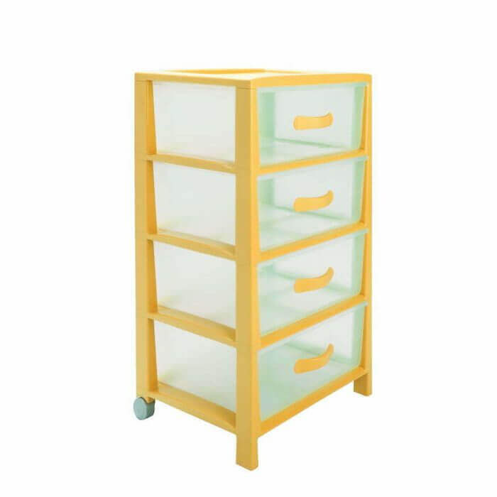 TOUR DE RANGEMENT  AVEC TIROIRS AVEC 2 ROUES COULEUR JAUNE 84X40X40 CM - TIROIR ET TOUR DE RANGEMENT - Mr Bricolage : Outillage, Jardinage, Animalerie, Electricité