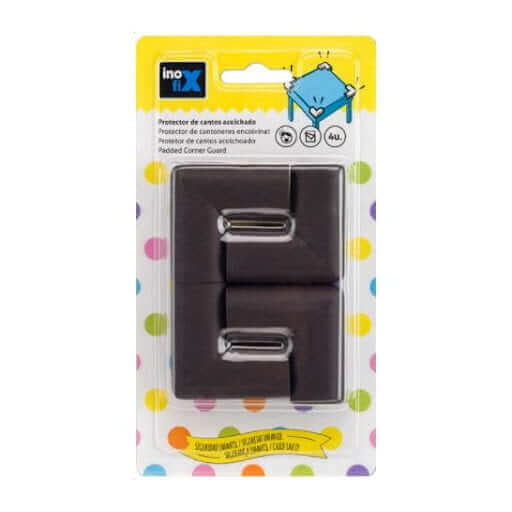 LOT DE 4 PROTECTIONS D’ANGLE REMBOURREE MARRON POUR ENFANTS - PROTECTION ENFANT - Mr Bricolage : Outillage, Jardinage, Animalerie, Electricité