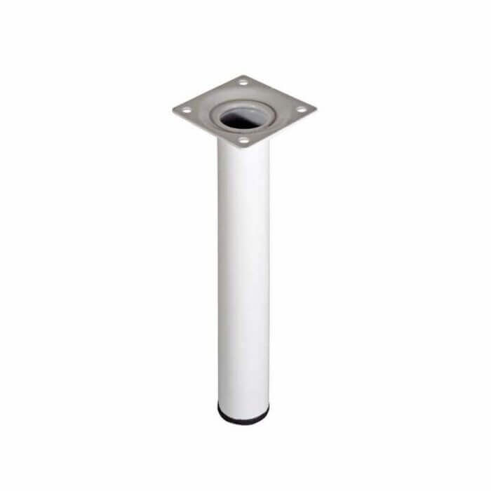 PIED DE MEUBLE ACIER 100X30MM ROND BLANC - PIETEMENT - Mr Bricolage : Outillage, Jardinage, Animalerie, Electricité