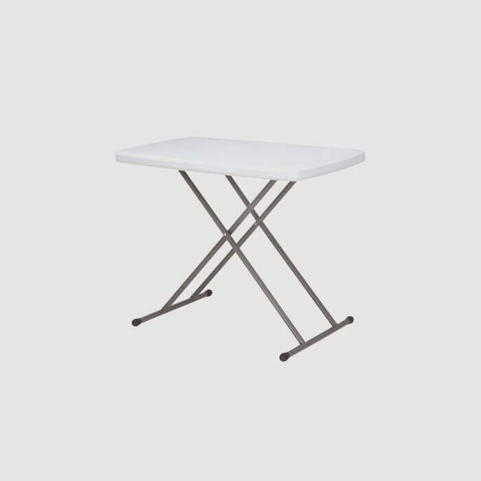 TABLE PLIANTE EN BLANC CASSE - SALON DE JARDIN ET TABLE ET CHAISE - Mr Bricolage