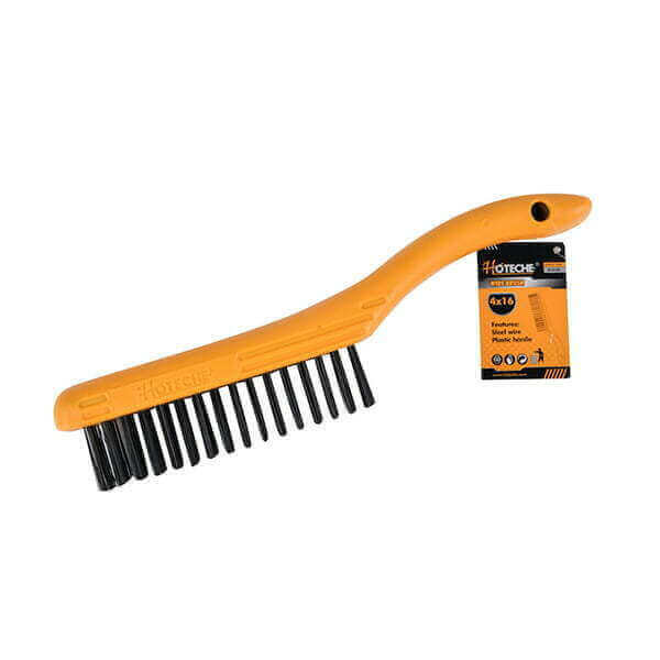 BROSSE METALLIQUE 4CM X 16CM 4 RANGS EN ACIER NOIR - Brosse - Mr Bricolage : Outillage, Jardinage, Animalerie, Electricité