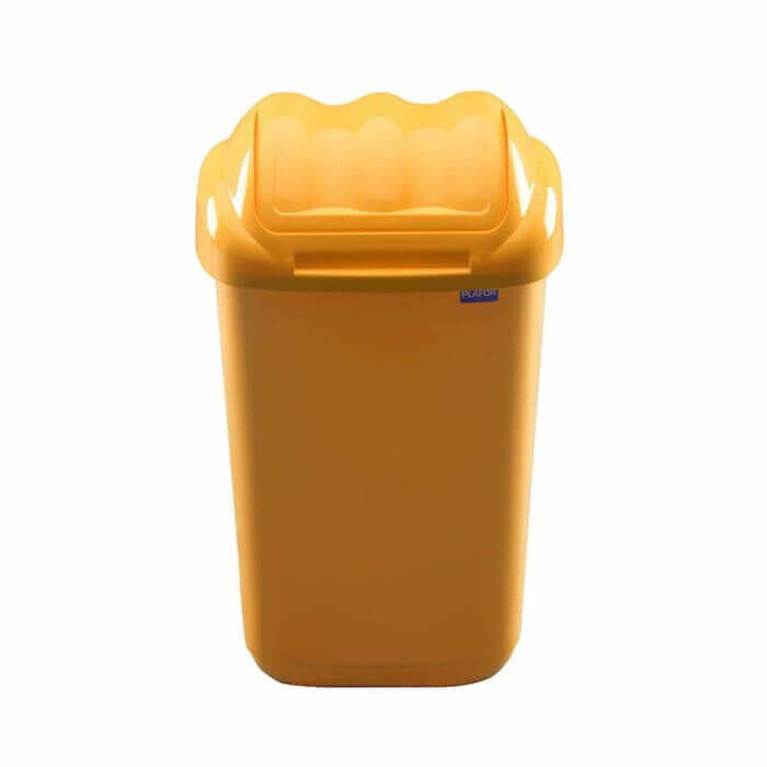 POUBELLE À COUVERCLE BASCULANT 15 LITRES  26,5 X 24,7 X 38,5 CM  FALA JAUNE - ACCESSOIRES DE BUANDERIE ET POUBELLE - Mr Bricolage : Outillage, Jardinage, Animalerie, Electricité