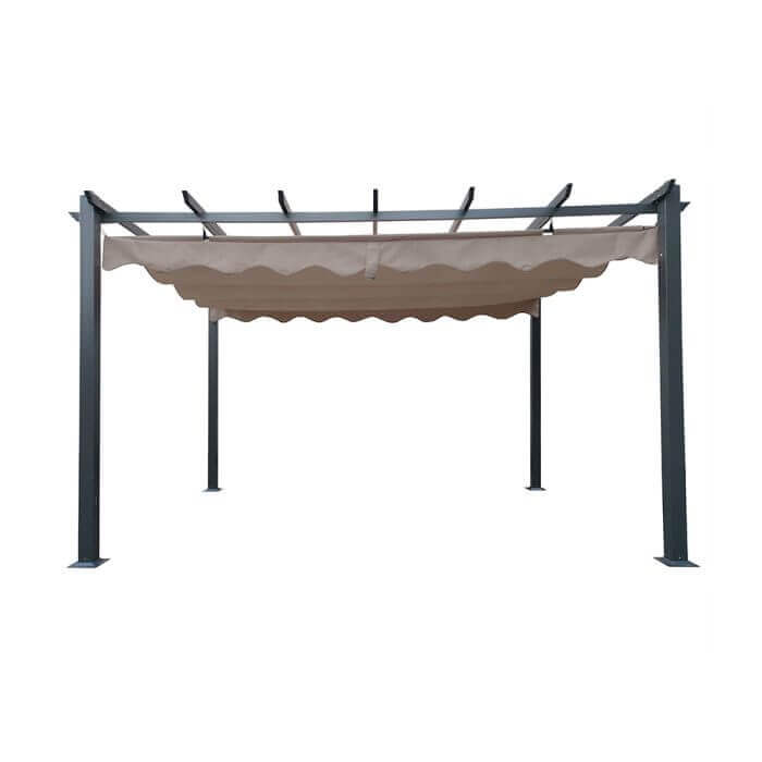 PERGOLA 3 X 4M TAUPE - PARASOL ET TONNELLE - Mr Bricolage : Outillage, Jardinage, Animalerie, Electricité