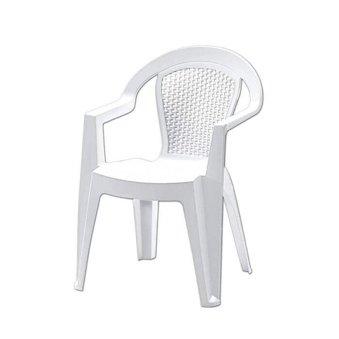 SOFIA FAUTEUIL MONOBLOC MI-HAUT DOSSIER BLANC - CAMPING ET ACCESSOIRES - Mr Bricolage : Outillage, Jardinage, Animalerie, Electricité