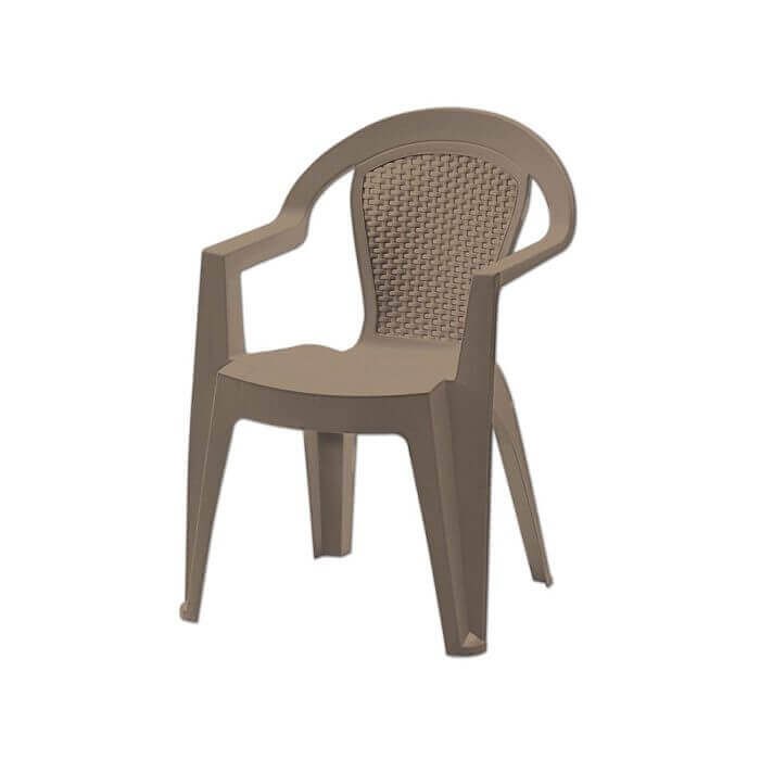 FAUTEUIL MI-HAUT TAUPE - SALON DE JARDIN ET TABLE ET CHAISE - Mr Bricolage : Outillage, Jardinage, Animalerie, Electricité