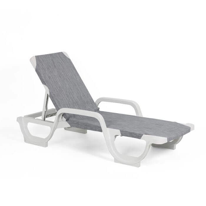 BAIN DE SOLEIL AVEC STRUCTURE EN PLASTIQUE BLANC ET TISSU TEXTILÈNE GRIS - CAMPING ET ACCESSOIRES - Mr Bricolage : Outillage, Jardinage, Animalerie, Electricité