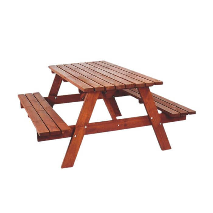 TABLE PICNIC EN BOIS CHATAIGNIER - SALON DE JARDIN ET TABLE ET CHAISE - Mr Bricolage : Outillage, Jardinage, Animalerie, Electricité