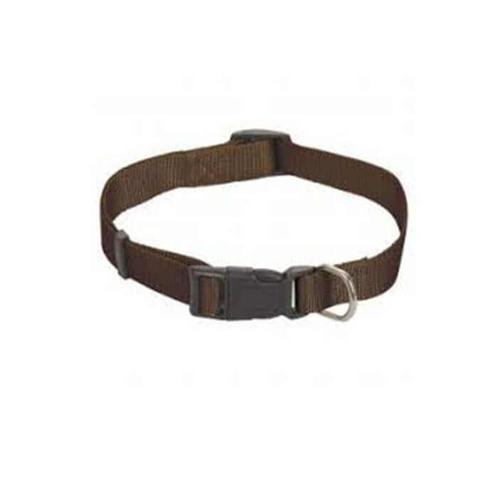 COLLIER POUR CHIEN SANGLE EN NYLON MARRON 20MM 35-60CM - COLLIER - Mr Bricolage : Outillage, Jardinage, Animalerie, Electricité