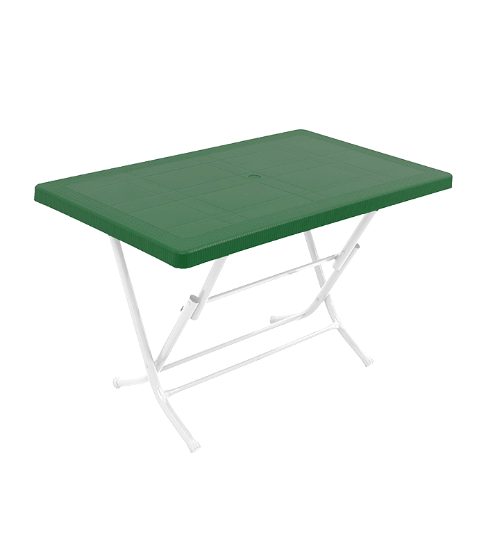 TABLE ECO 80X140CM PIEDS EN FER COULEUR VERT FONCÉ - TABLE PLIABLE ECO PIEDS EN FER - Mr Bricolage