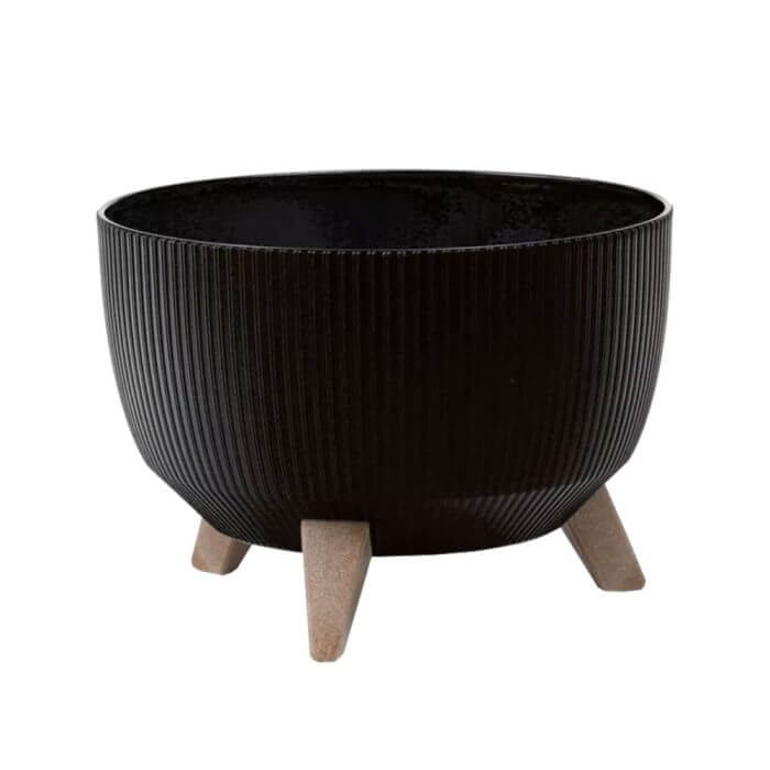 POT DE FLEUR SUR PIED ROMA ECOLOGIQUE RECYCLE DIAMETRE 40CM JUMPER  COULEUR NOIR -  JARDINER ⁄ POTS ET GALETS ⁄ POT ET ACCESSOIRES ⁄ POT DE FLEURS - Mr Bricolage : Outillage, Jardinage, Animalerie, Electricité