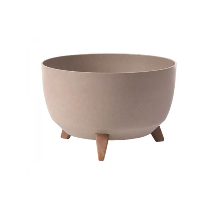 POT DE FLEUR LISSE SUR PIED ROMA ECOLOGIQUE  DIAMETRE 40CM   COULEUR CREME -  JARDINER ⁄ POTS ET GALETS ⁄ POT ET ACCESSOIRES ⁄ POT DE FLEURS - Mr Bricolage : Outillage, Jardinage, Animalerie, Electricité