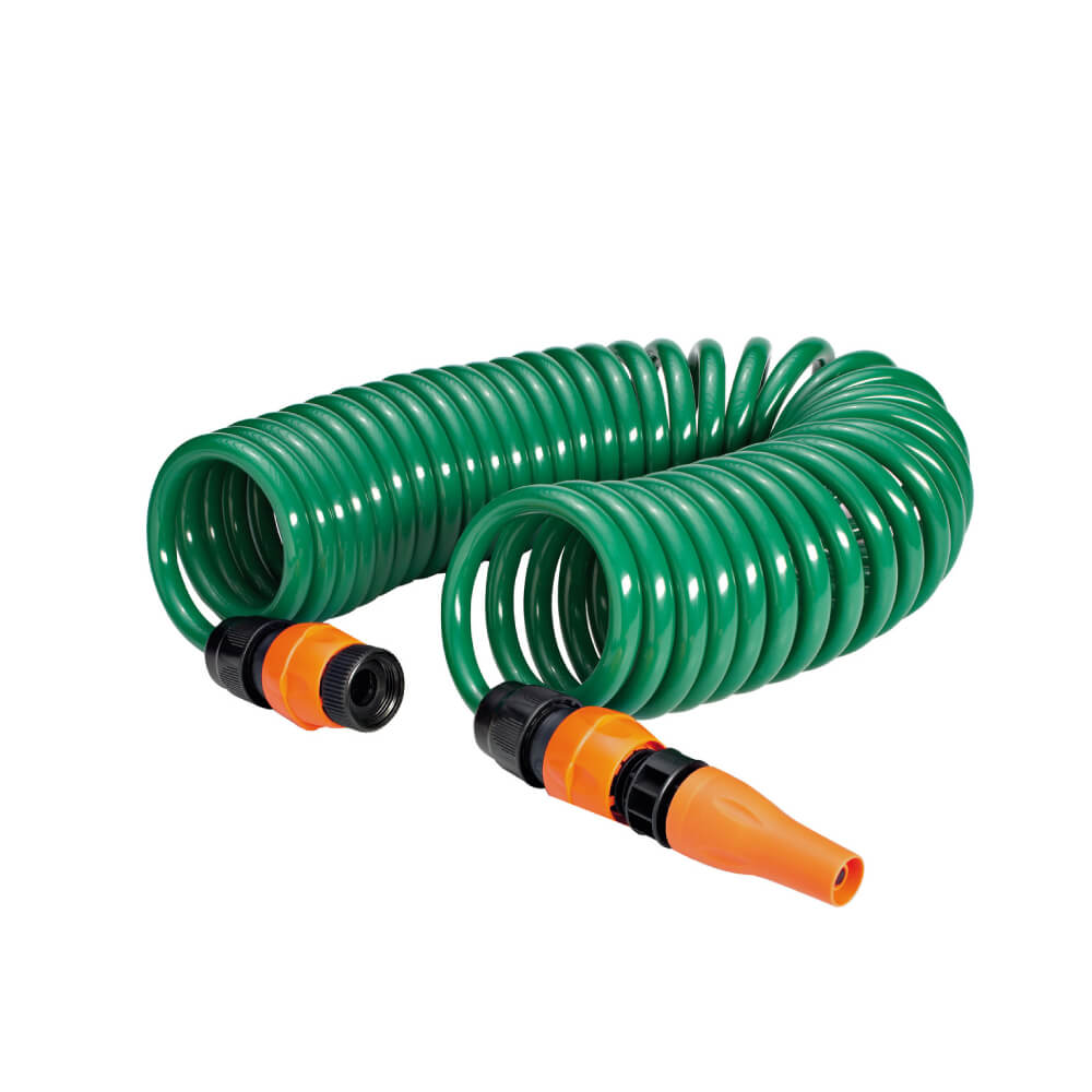 TUYAU EXTENSIBLE SPIRALE 10M CONNECTEUR DE ROBINET 3/4″, RACCORDS DE TUYAUX OUVERTS ET LANCE DE PULVÉRISATION RÉGLABLE. - TUYAUTERIE - Mr Bricolage : Outillage, Jardinage, Animalerie, Electricité