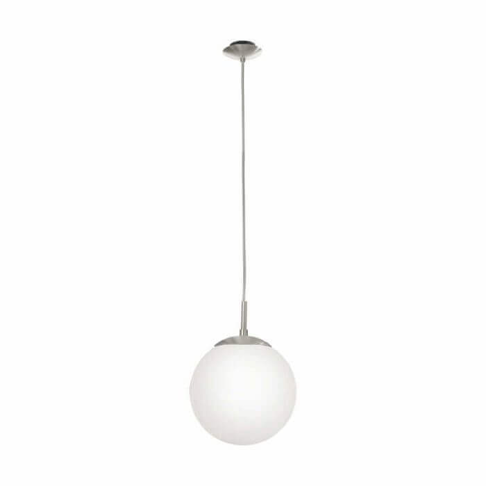 SUSPENSION E27 60W VERRE BLANC DIAMÈTRE 200MM RONDO - LUMINAIRE INTÉRIEUR - Mr Bricolage : Outillage, Jardinage, Animalerie, Electricité