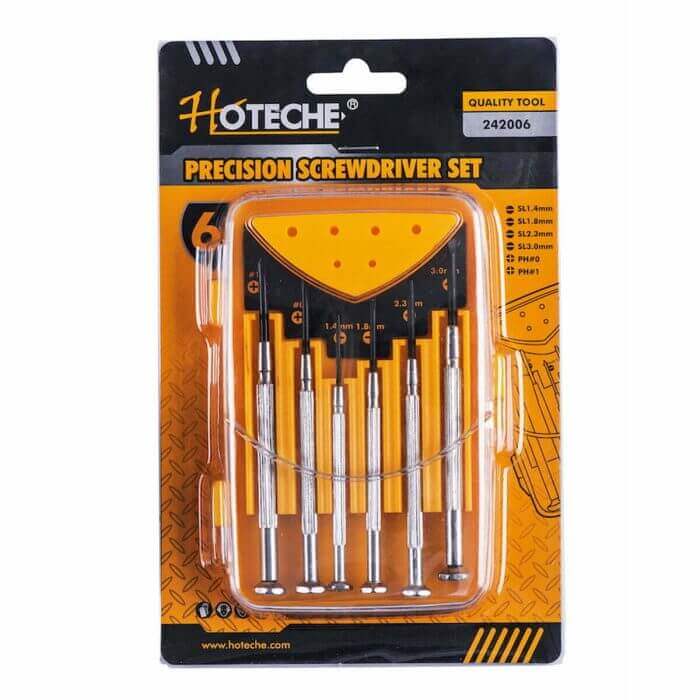 JEU DE TOURNEVIS DE PRECISION 6 PIECES CR-V - Foret - Mr Bricolage : Outillage, Jardinage, Animalerie, Electricité