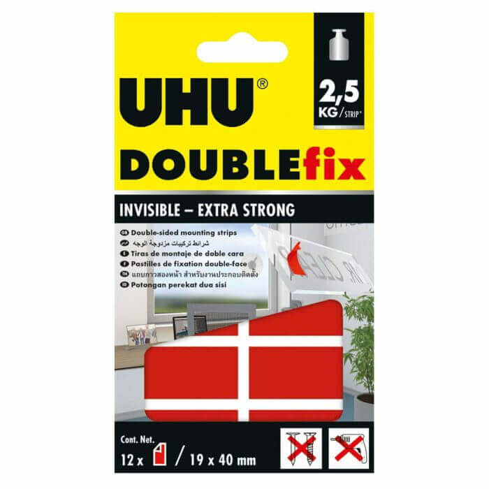 PASTILLES DE FIXATION DOUBLE FACE 12 PIÈCES -UHU DOUBLEFIX - COLLE - Mr Bricolage : Outillage, Jardinage, Animalerie, Electricité