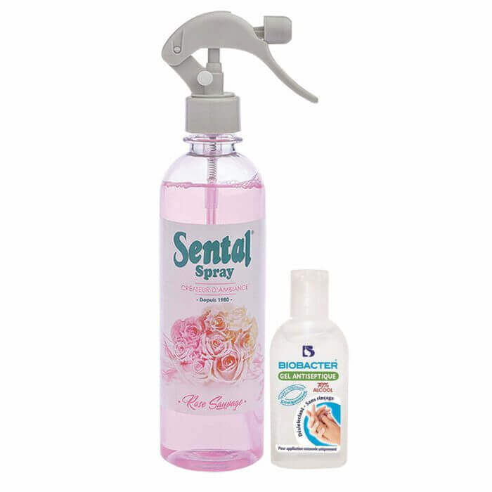 SENTAL SPRAY ROSE + GEL HYDROALCOOLIQUE 65 ML - PRODUITS D'ENTRETIEN - Mr Bricolage : Outillage, Jardinage, Animalerie, Electricité