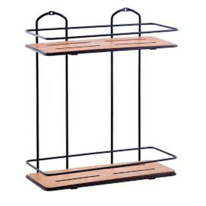 ÉTAGÈGE SALLE DE BAIN EN BOIS 2 NIVEAUX –  NOIR 13 X 30 X 35 CM - ACCESSOIRE A FIXER ET A POSER SALLE DE BAIN - Mr Bricolage : Outillage, Jardinage, Animalerie, Electricité