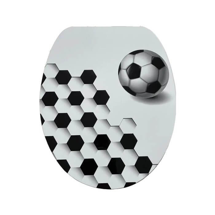 ABATTANT WC MDF MOTIF FOOTBALL - Blanc - Mr Bricolage : Outillage, Jardinage, Animalerie, Electricité