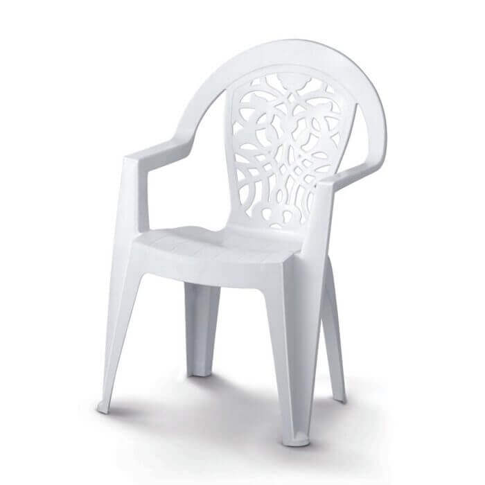 PENELOPE HD FAUTEUIL MONOBLOC HAUT DOSSIER BLANC - SALON DE JARDIN ET TABLE ET CHAISE - Mr Bricolage : Outillage, Jardinage, Animalerie, Electricité