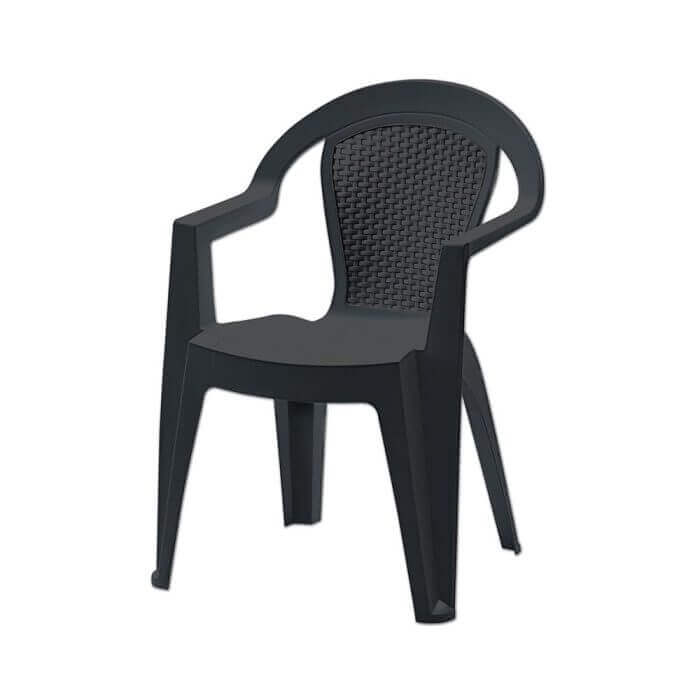 FAUTEUIL MONOBLOC ANTHRACITE - SALON DE JARDIN ET TABLE ET CHAISE - Mr Bricolage : Outillage, Jardinage, Animalerie, Electricité