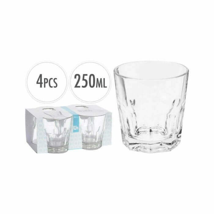 SET DE 4 VERRES À JUS 250 ML - CUISINE - Mr Bricolage : Outillage, Jardinage, Animalerie, Electricité