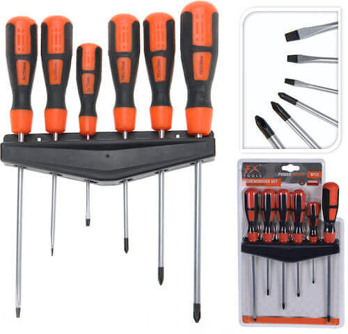 SET DE 6 TOURNEVIS - Tourne vis - Mr Bricolage : Outillage, Jardinage, Animalerie, Electricité