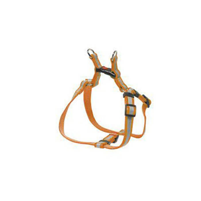 HARNAIS POUR CHIEN SANGLE EN NYLON ORANGE 20MM 40-60CM - HARNAIS - Mr Bricolage : Outillage, Jardinage, Animalerie, Electricité