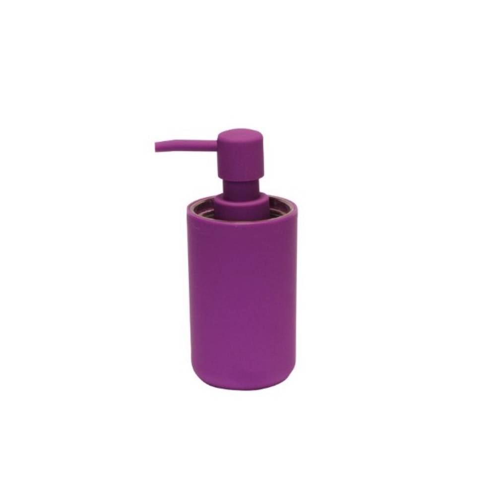 DISTRIBUTEUR SAVON LIQUIDE CHARLIE EN PP VIOLET - ACCESSOIRES SALLE DE BAIN - Mr Bricolage : Outillage, Jardinage, Animalerie, Electricité